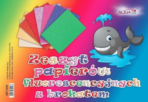 Zeszyt papierów fluorescencyjnych z brokatem B5