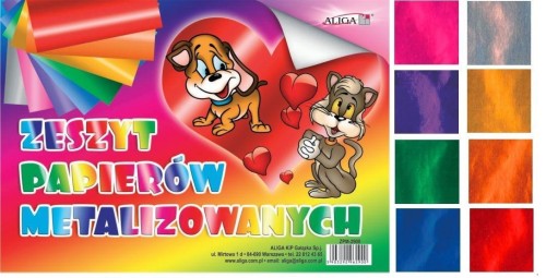 Zeszyt papierów metalizowanych B5, Aliga
