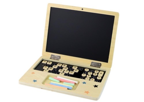 Tablica laptop drewniany do pisania kredą