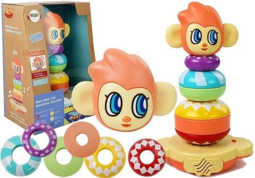 Piramidka edu Małpka sorter z dźwiękiem, Leantoys