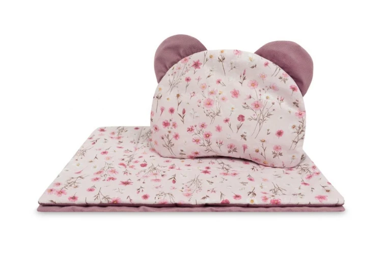 Komplet do wózka velvet Bloom Pink, Sensillo