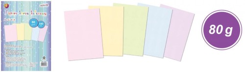 Papier ksero A4 kolorowy pastel 80g 100ark, Aliga