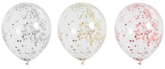 Balony z konfetti 30cm 5szt