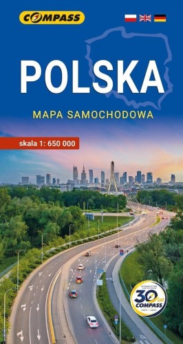 Mapa samochodowa. Polska 1:650 000 lam w.2026