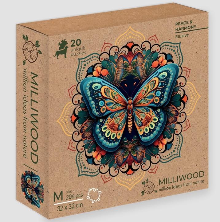 Puzzle drewniane 206 Milliwood Motyl, Alexander
