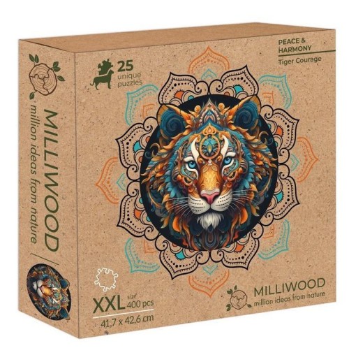 Puzzle drewniane 400 Milliwood Tygrys, Alexander