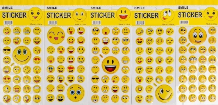 Naklejki Smile wypukłe (6szt), Fandy