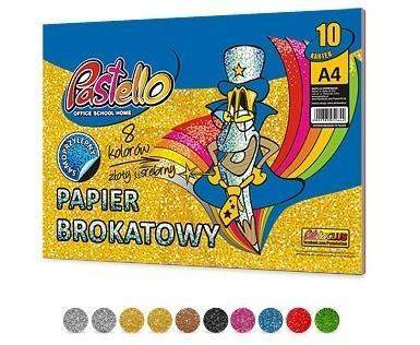 Papier brokat A4 samoprzylepny 10 kartek 8 kolorów