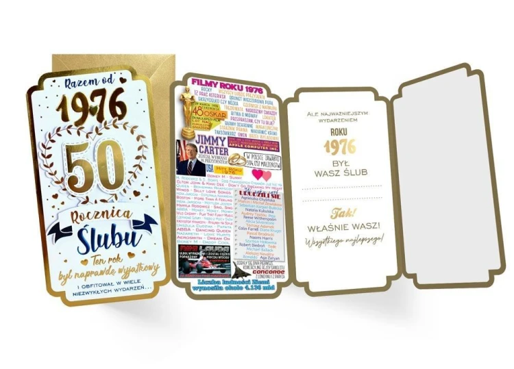 Karnet Rocznica ślubu 50