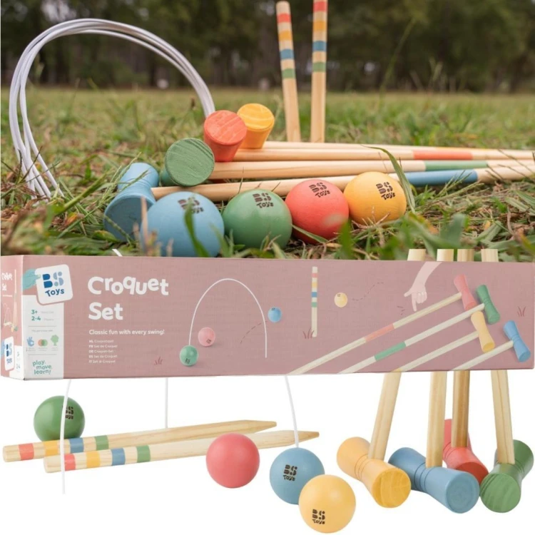 Krykiet drewniany ogrodowy, BS Toys