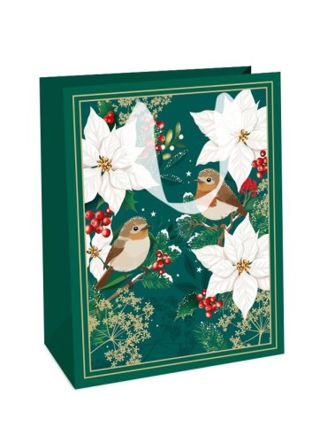 Torebka prezentowa Boże Narodzenie M - Jade Birds