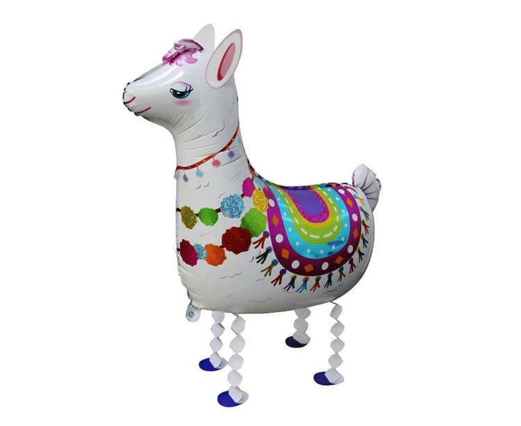 Balon foliowy Lama biała chodząca 67x75cm