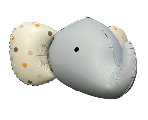 Balon foliowy Słoń 3D szary matowy 63x50cm