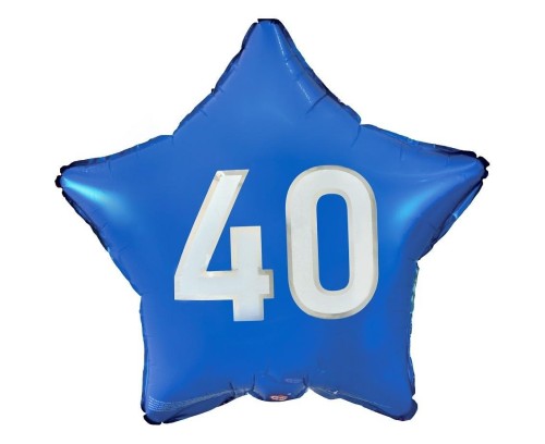 Balon foliowy 40 gwiazda niebieska