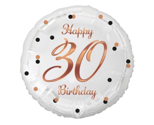 Balon foliowy B&C Happy 30 Birthday 45cm