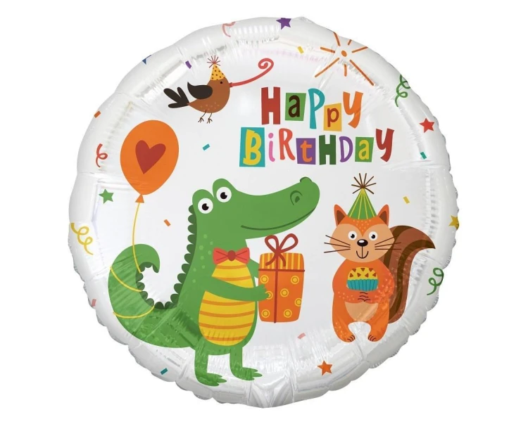 Balon foliowy Krokodylek Happy Birthday 45cm