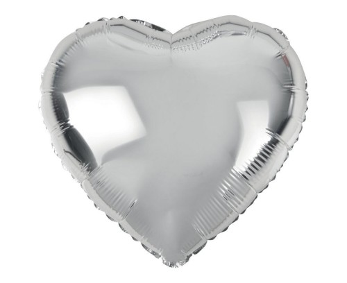Balon foliowy Serce srebrne 45cm