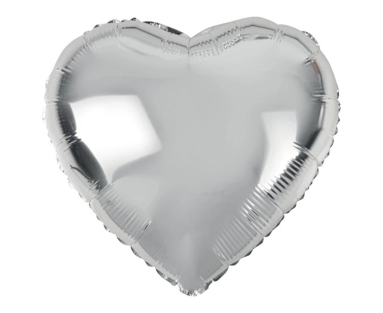 Balon foliowy Serce srebrne 45cm