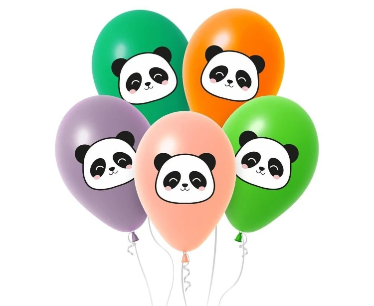 Balony Panda 30cm 5szt