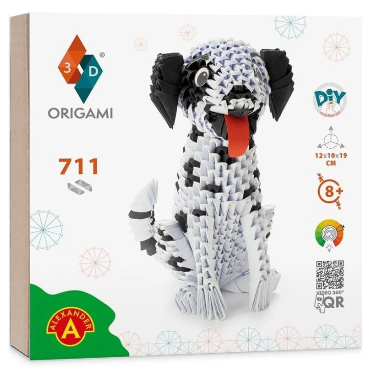 Origami 3D dalmatyńczyk/dalmatian ALEX, Alexander