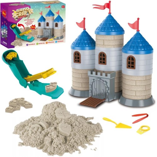 Piasek kinetyczny z foremkami zamek 750g, Trifox