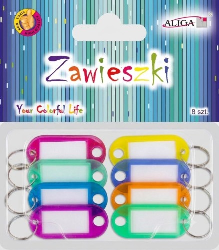 Zawieszki do kluczy 5x2cm 8szt, Aliga
