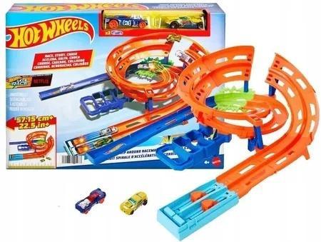 Hot Wheels Action Zakręcona pętla Tor, Mattel