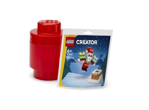 LEGO(R) pojemnik z klockami Santa - czerwony, NHG