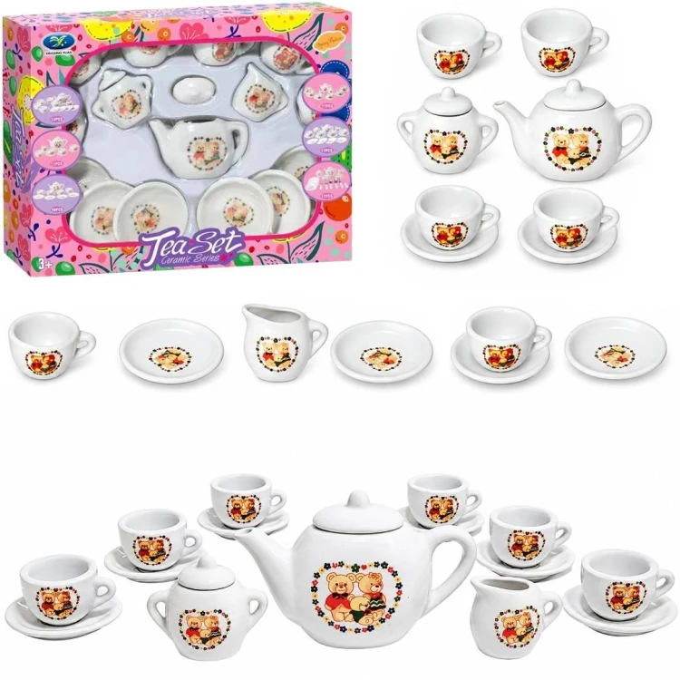 Zestaw naczyń do herbaty porcelana 16el, Trifox