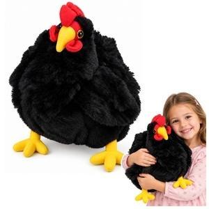 Kura pluszowa czarna 40cm, Leantoys