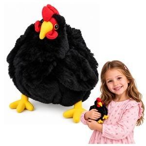 Kura pluszowa czarna 20cm, Leantoys