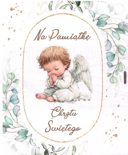 Pudełko Biblia. Pamiątka Chrztu Świętego - złota