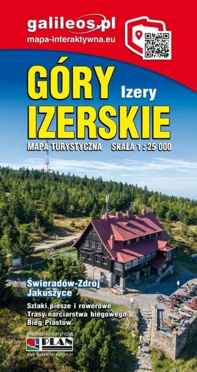 Mapa turystyczna - Góry Izerskie Izery 1:25 000