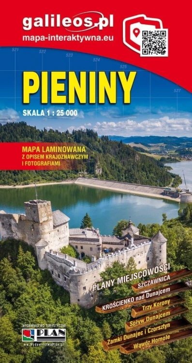 Mapa turystyczna - Pieniński Park Narodowy 1:25000
