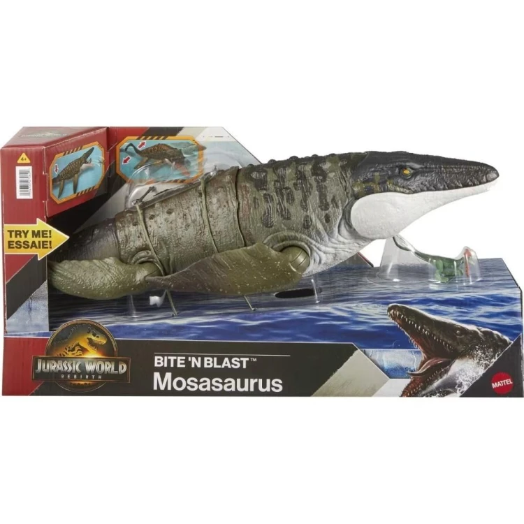 Jurassic World Figurka Bite 'N Blast Mosasaurus