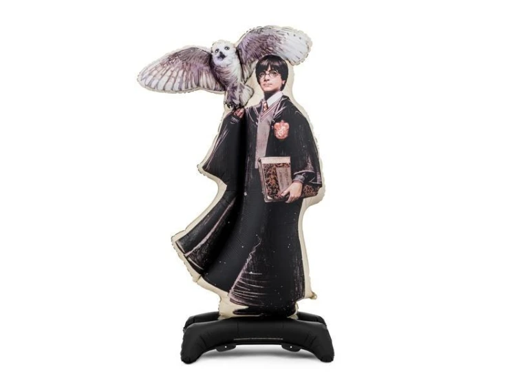 Balon foliowy Harry Potter z Hedwigą czarny 90x145