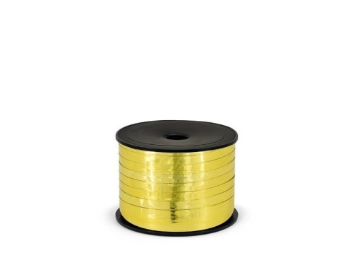 Wstążka plastikowa metalizowana złota 5mm/90m