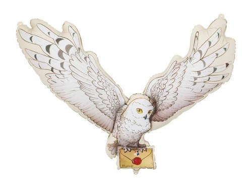 Balon foliowy Harry Potter Hedwiga kremowy 112x78