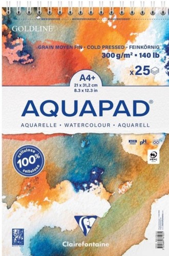 Blok A4+ akwarelowy aquapad 300g 25ark