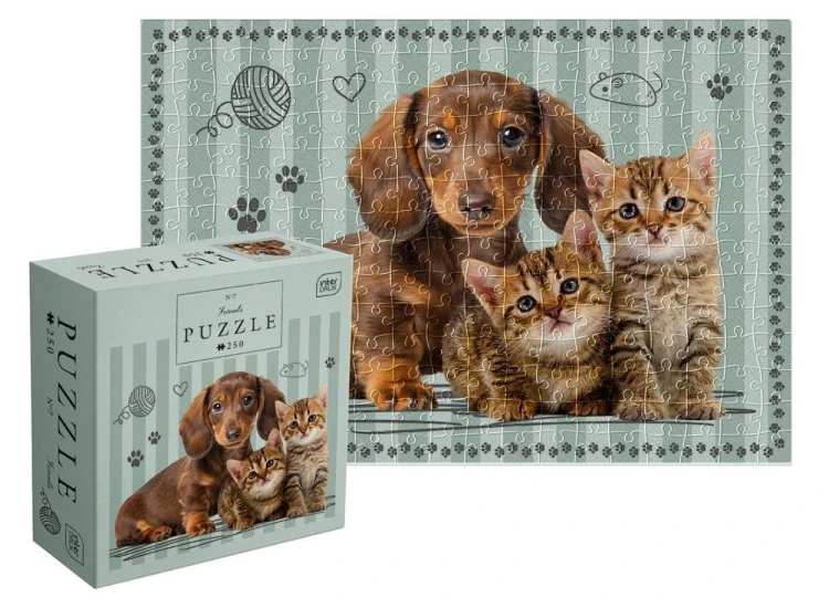Puzzle 250 Puppy Sign Friends, INTERDRUK