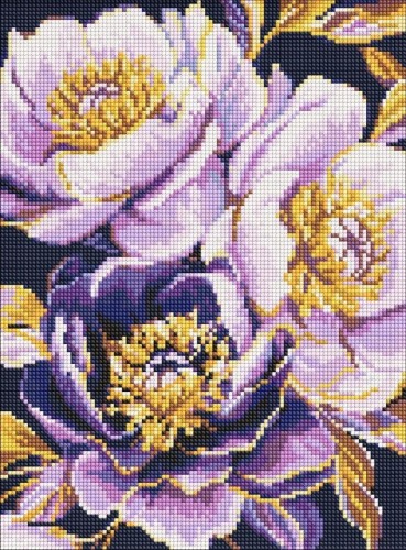 Diamentowa mozaika - Fioletowy urok 30x40cm