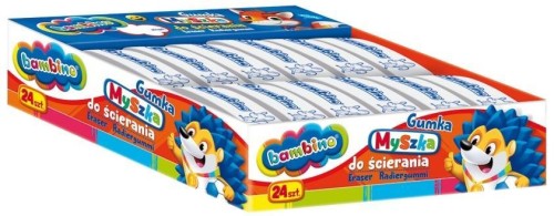 Gumki do ścierania Myszki (24szt) BAMBINO