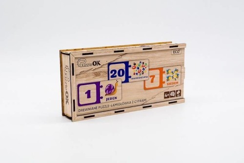Drewniana układanka łamigłówka - Cyfry, PuzzleOK