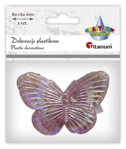 Dekoracje samoprzylepne motyle 80x62mm 2szt
