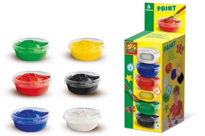 Farby plakatowe 6x45ml, SES