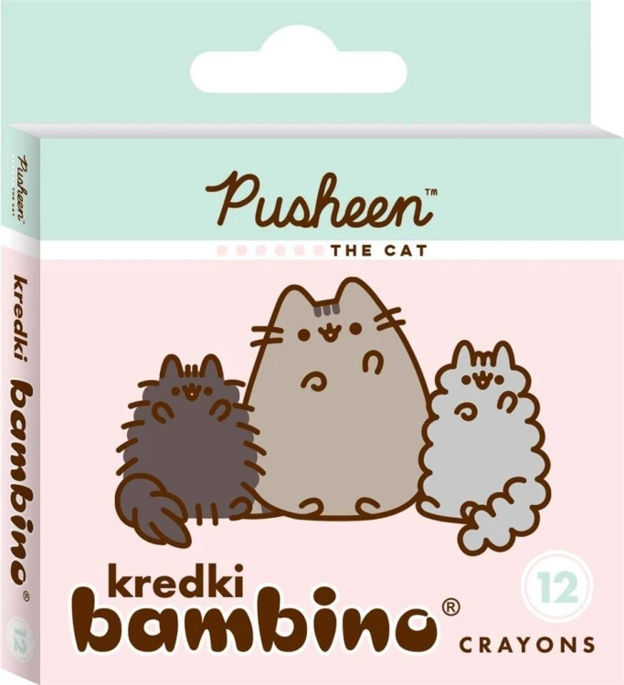Kredki 12 kolorów Pusheen BAMBINO, ST-MAJEWSKI