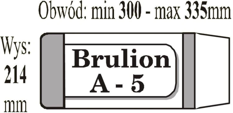 Okładka zeszytowa brulion A5 (50szt) IKS, IKS