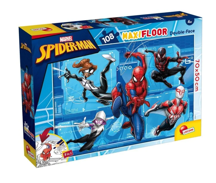 Puzzle 108 podłogowe Spiderman, Lisciani