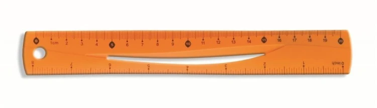 Linijka pomarańczowa 20cm BL020-PB, Tetis