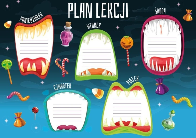 Plan lekcji - Wampiry (5szt), Henry